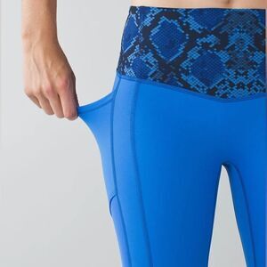 Lululemon All The Right Places Crop Pipe Dream Blue Mini Ziggy Snake Leggings